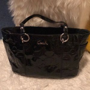 Black coach shoulder bag